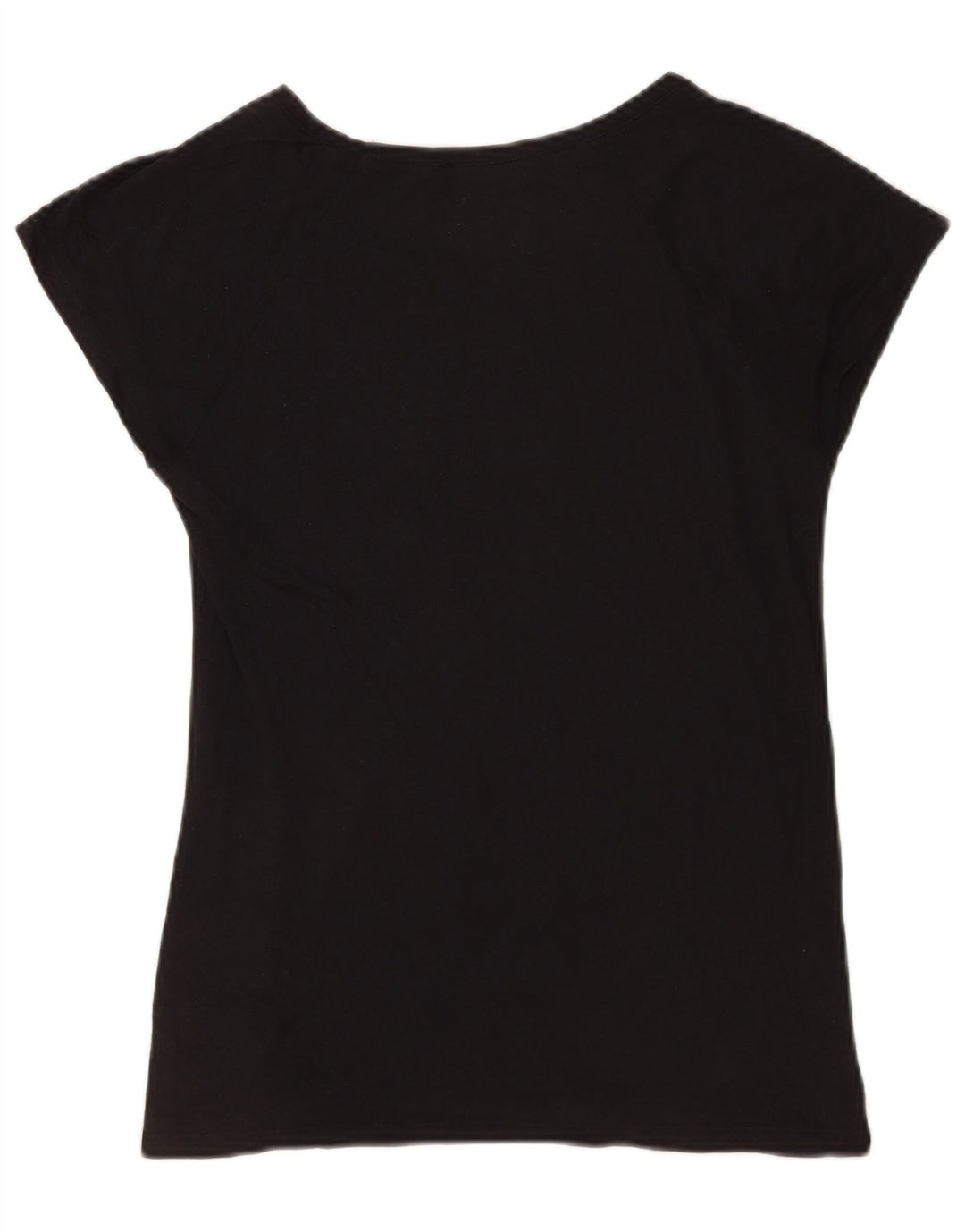 Женская футболка с рисунком Zara Top UK 12, средний черный хлопок