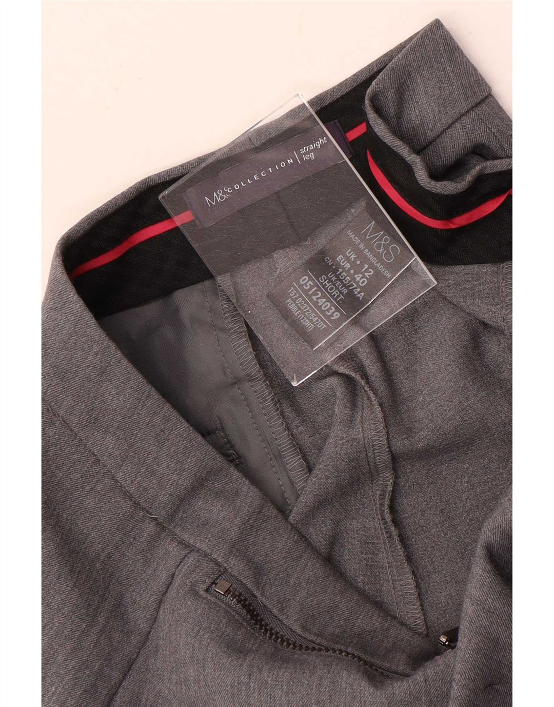 Женские прямые костюмные брюки Marks & Spencer UK 12 Medium W30 L28 Серые