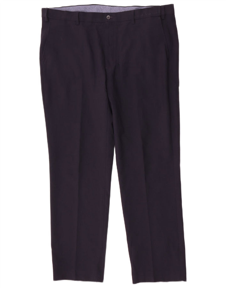 Мужские прямые классические брюки Marks & Spencer W40 L31 темно-синие