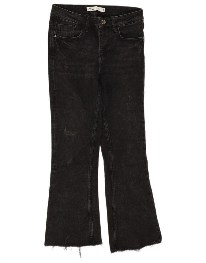 Женские укороченные джинсы Zara Bootcut EU 34 2XS W24 L25 Серые