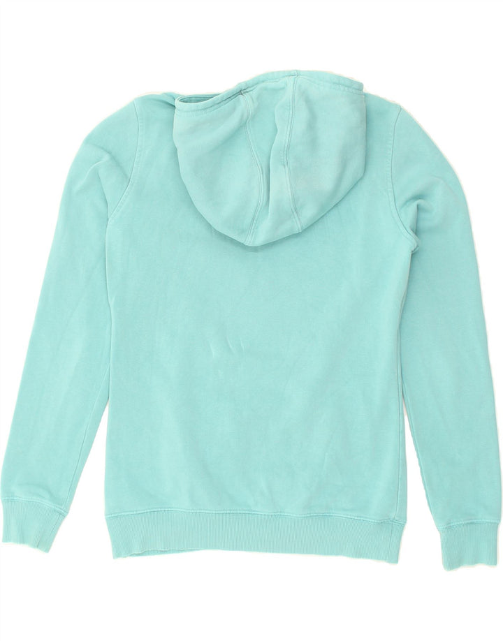 O'NEILL Womens Graphic Hoodie Jumper UK 12 Medium Turquoise | Vintage O'Neill | Thrift | Second-Hand O'Neill | Used Clothing | Messina Hembry 