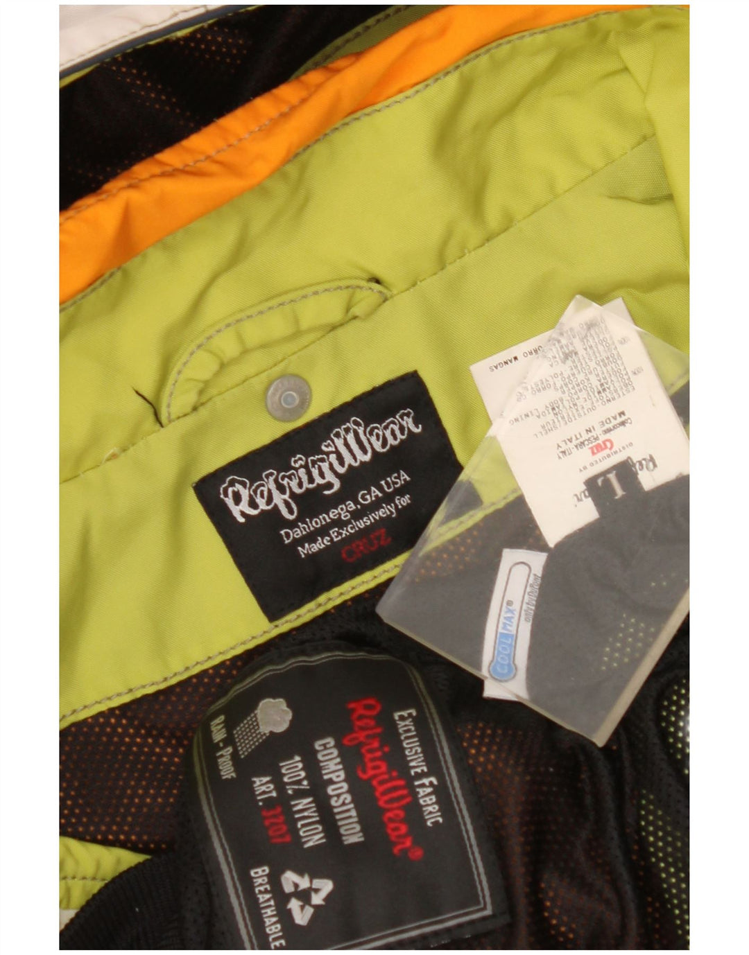 REFRIGIWEAR Женский бомбер Cruz UK 16, большой оранжевый цветной блок