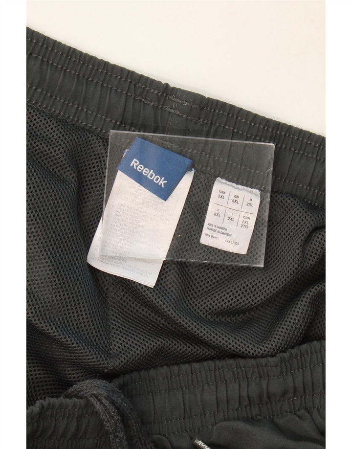 REEBOK Mens Tracksuit Trousers Joggers 2XL  Grey Colourblock Polyester