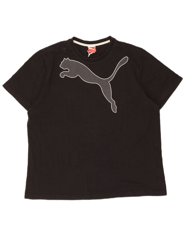 Мужская футболка с рисунком Puma 2XL, черный хлопок