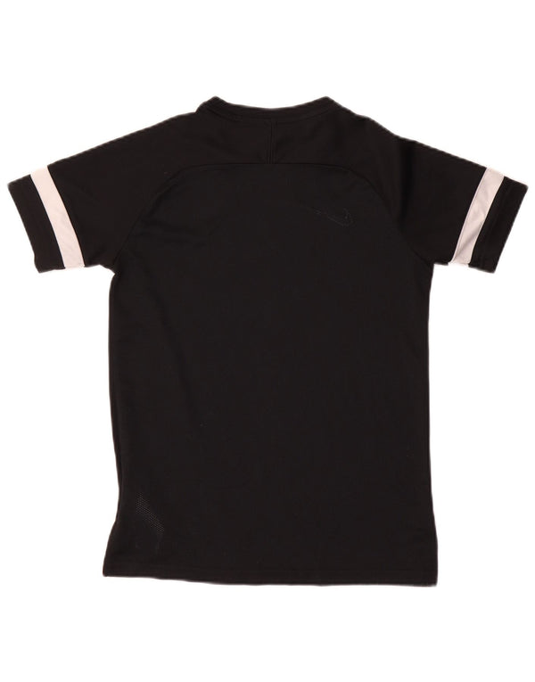 Футболка Nike Dri Fit для мальчиков, топ 12–13 лет, большой черный полиэстер с цветными блоками