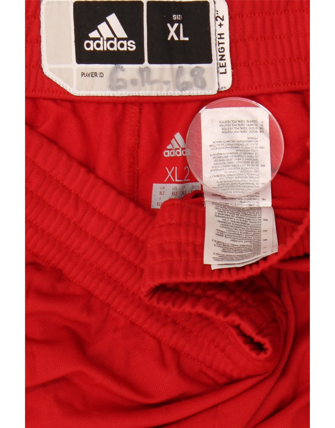 Мужские спортивные брюки ADIDAS 2XL, красный полиэстер