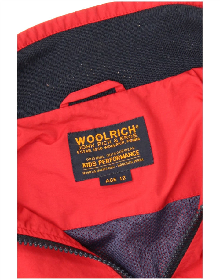 Куртка-бомбер Woolrich для мальчиков 11-12 лет, красная