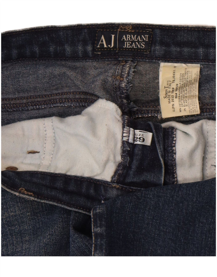 Женские прямые джинсы Armani W29 L29 синие, хлопок