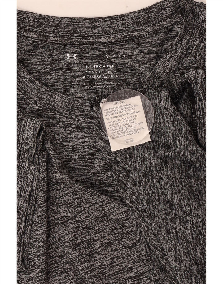 Мужская футболка Under Armour, маленький серый полиэстер с крапинками