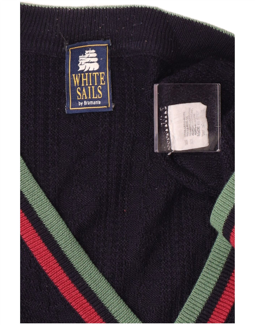 Мужской кардиган-свитер White Stuff среднего размера, темно-синий в полоску, классический классический