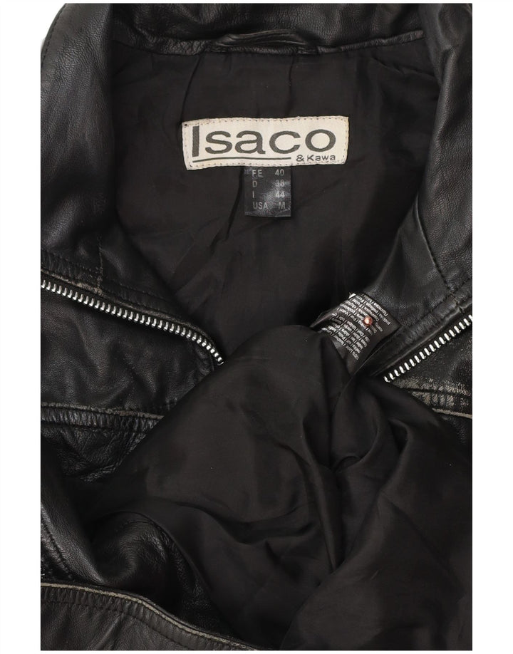 Женская байкерская кожаная куртка Isaco & Kawa IT 44 Medium Black Leather
