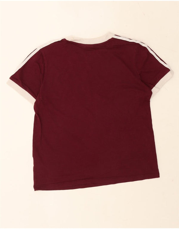 Женская футболка Adidas Top UK 12, средний бордовый хлопок, хлопок