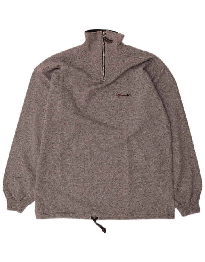 Мужской свитер Champion с воротником на молнии, 2XL, серый хлопок