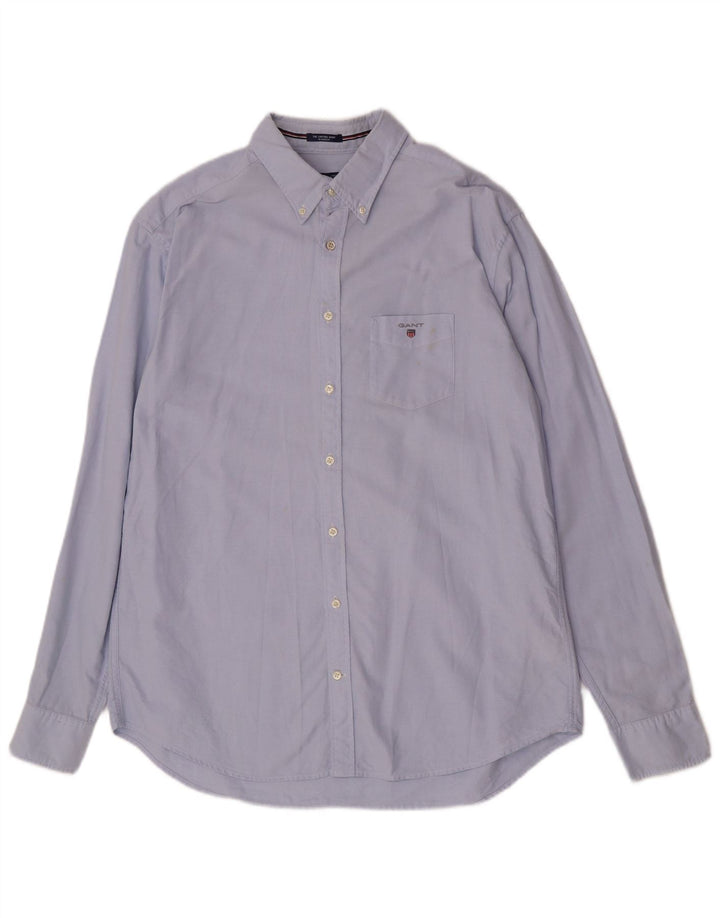 Мужская рубашка стандартного кроя Gant, размер 17 1/2 XL, синяя, хлопковая