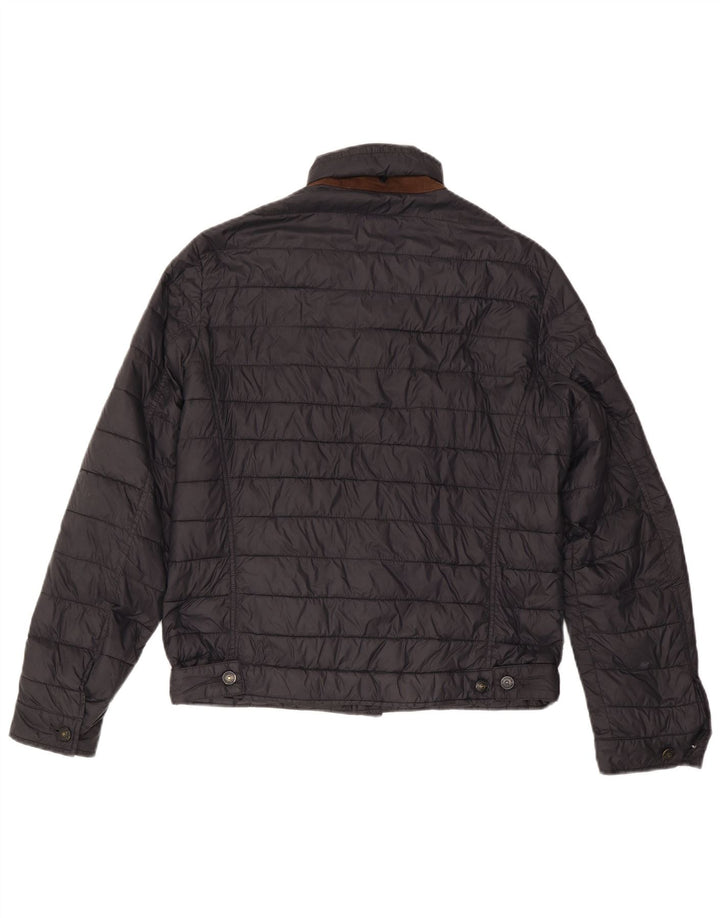 Мужская стеганая куртка MASSIMO DUTTI UK 40, большая черная, полиэстер