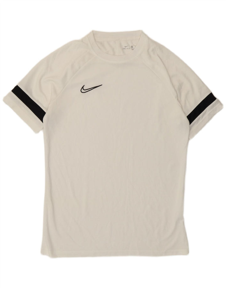 Мужская футболка Nike Dri Fit, средний белый полиэстер с цветными блоками