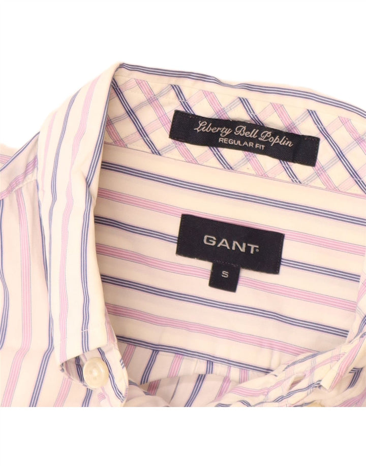 Мужская рубашка стандартного кроя GANT, маленькая белая полосатая хлопковая рубашка