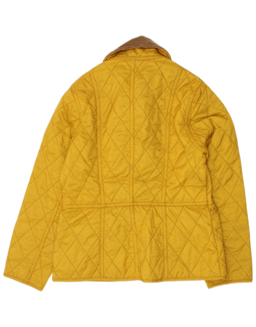 Стеганая куртка Barbour для девочек 5–6 лет, маленькая желтая с цветными блоками, полиамид