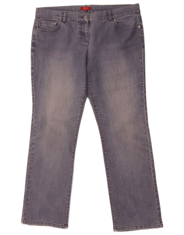 Женские прямые джинсы Monsoon UK 16, большие размеры W38 L31, синий хлопок