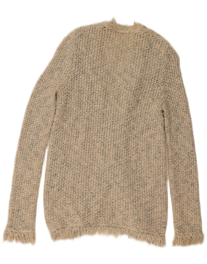 Женский открытый кардиган Zara UK 14, средний бежевый в крапинку