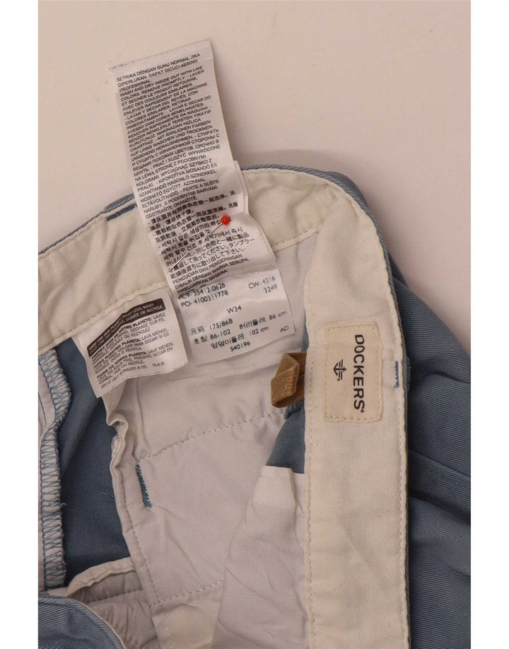 Мужские шорты-карго Dockers W34, большие синие, хлопок