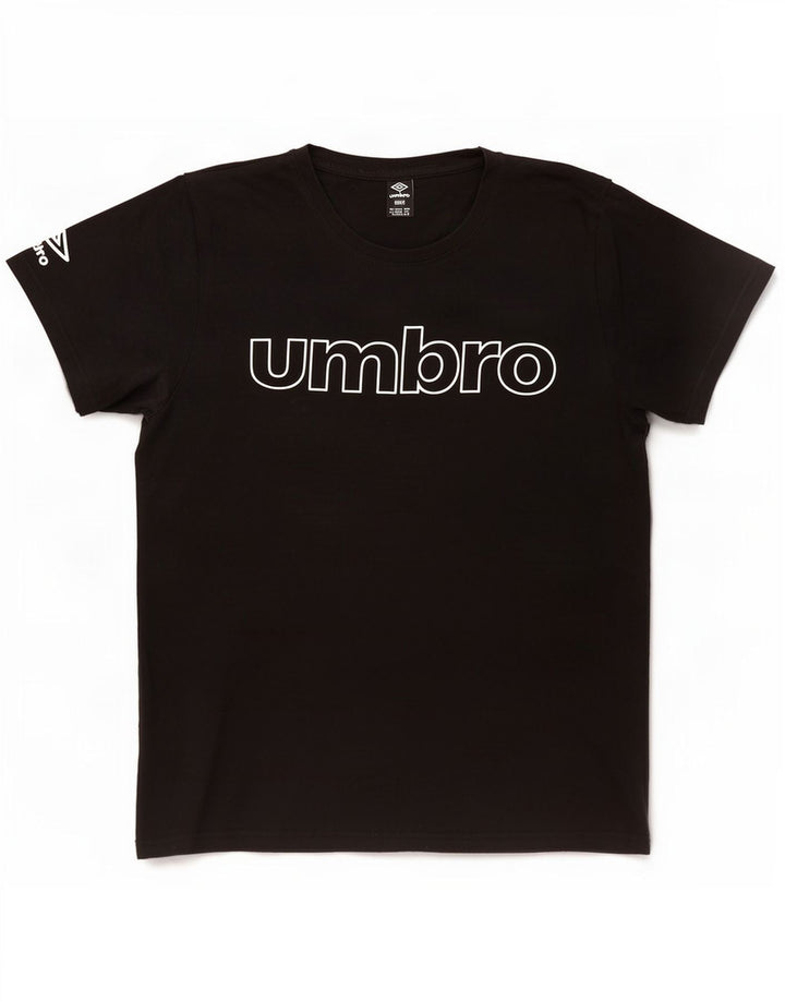 Мужская футболка с рисунком Umbro, большая черная хлопковая футболка