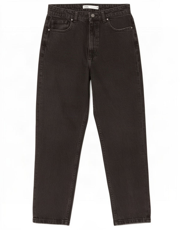 Женские зауженные джинсы Zara EU 38, маленькие W28 L28, черный хлопок