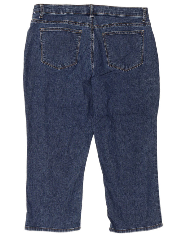 Женские капри LEE Riders с высокой талией, размер США 14, XL, W34, L20, синий хлопок