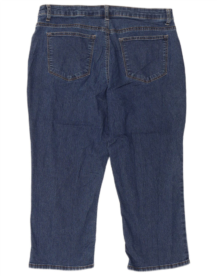 Женские капри LEE Riders с высокой талией, размер США 14, XL, W34, L20, синий хлопок