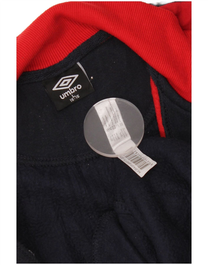 Спортивный костюм Umbro для мальчиков, верхняя куртка 15–16 лет, большой размер, темно-синий, с цветными блоками