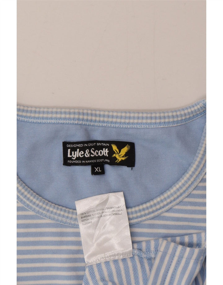 Мужской топ Lyle & Scott с длинным рукавом XL, синий в тонкую полоску