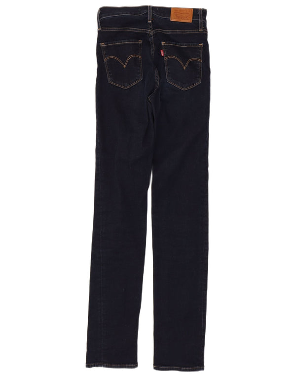 Женские прямые джинсы LEVI'S 724 с высокой посадкой W25 L32 Темно-синий хлопок