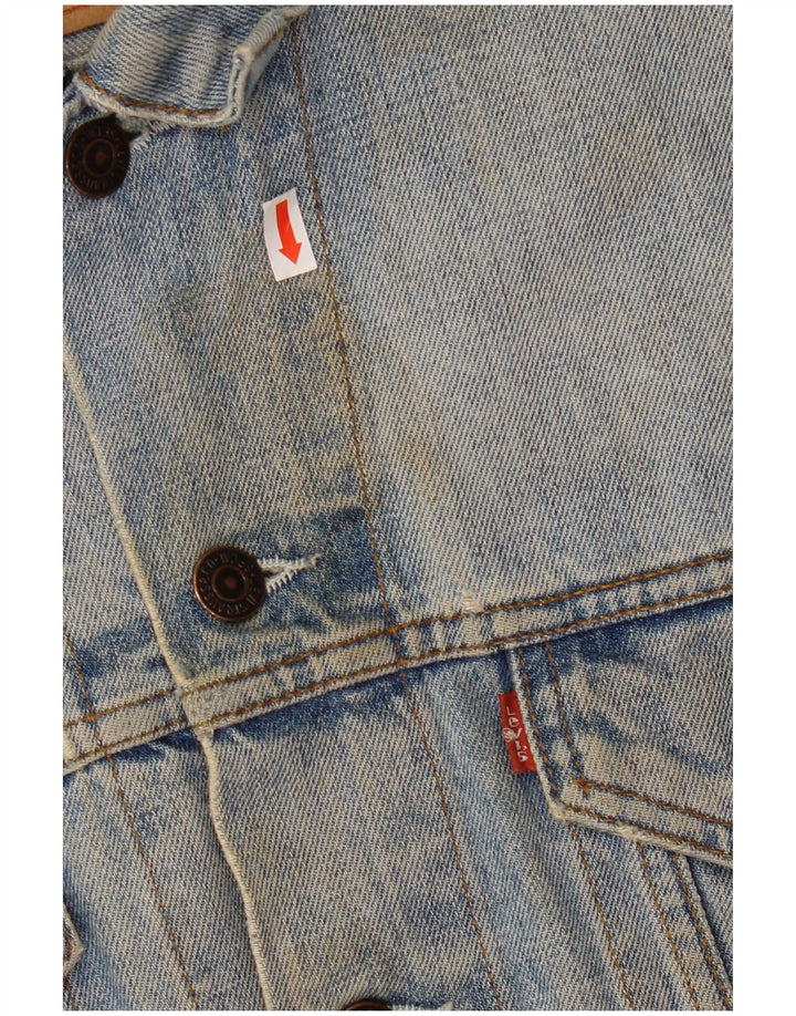 Мужская джинсовая куртка Levi's UK 40, большая синяя, хлопок