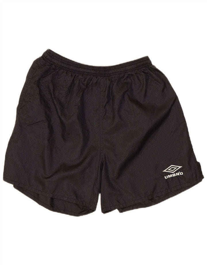 Женские спортивные шорты UMBRO UK 12, средний черный, нейлон с узором «аргайл/ромб»