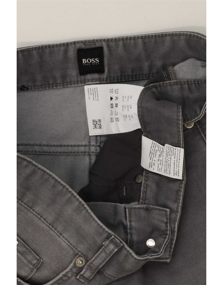 Мужские узкие джинсы Hugo Boss W30 L32 Серые, хлопок
