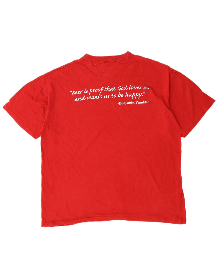 Мужская футболка с рисунком RUSSELL ATHLETIC, большой красный хлопковый топ