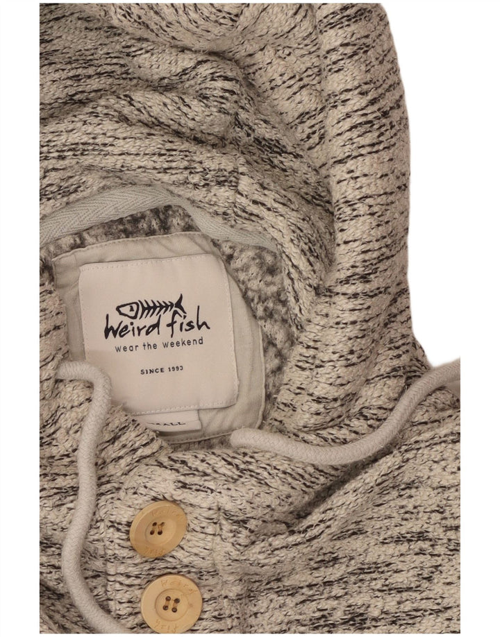 Мужской джемпер с капюшоном WEIRD FISH, маленький серый в крапинку