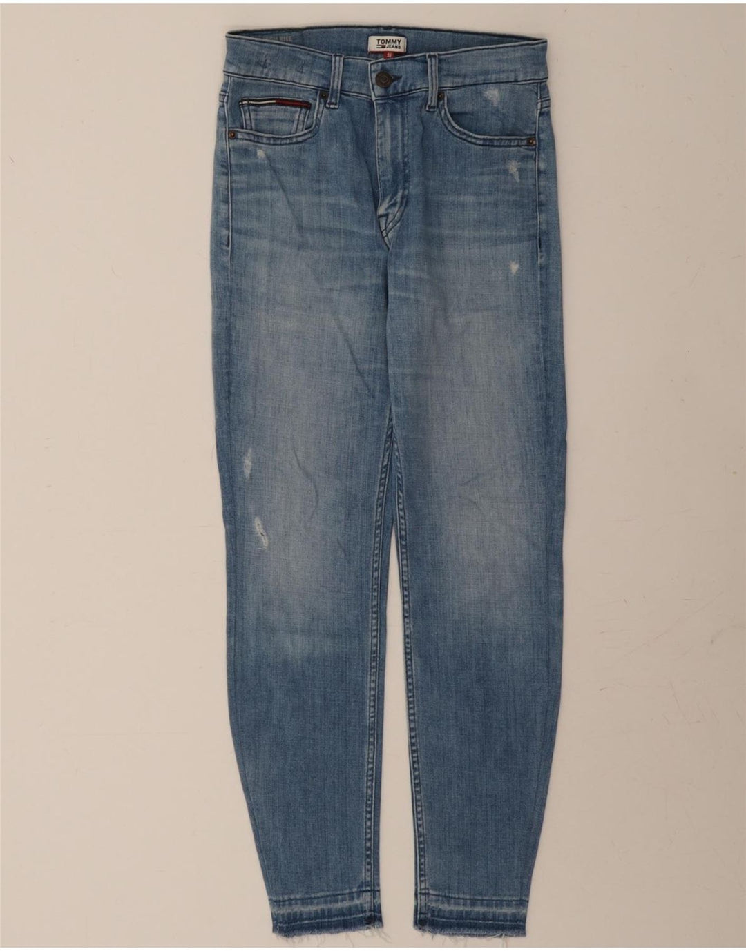 TOMMY HILFIGER Womens Slim Jeans W27 L27 Blue Cotton Vintage Tommy Hilfiger and Second-Hand Tommy Hilfiger from Messina Hembry 