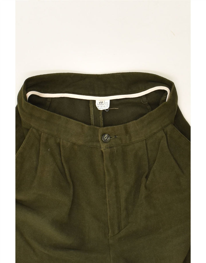 VINTAGE Womens Chino Shorts IT 40 Small W22 Green Cotton | Vintage Vintage | Thrift | Second-Hand Vintage | Used Clothing | Messina Hembry 