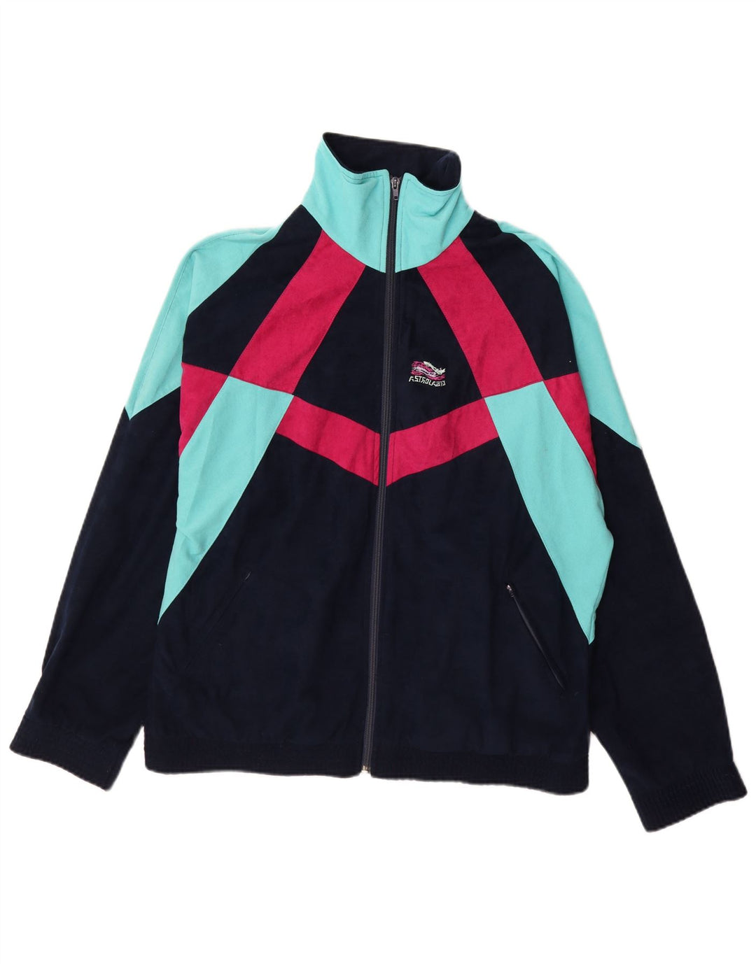 TERINDA Мужской спортивный костюм, верхняя куртка, большая темно-синяя цветная блокировка