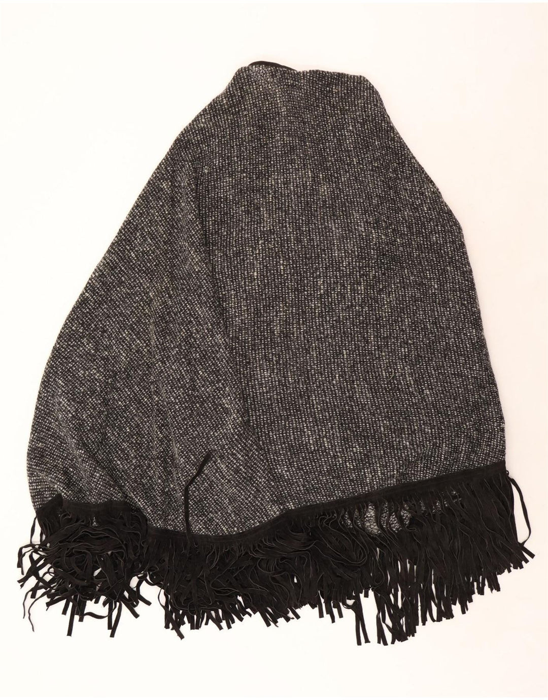 Винтажный женский свитер-пончо-кардиган, Великобритания, 22, 3XL, серый