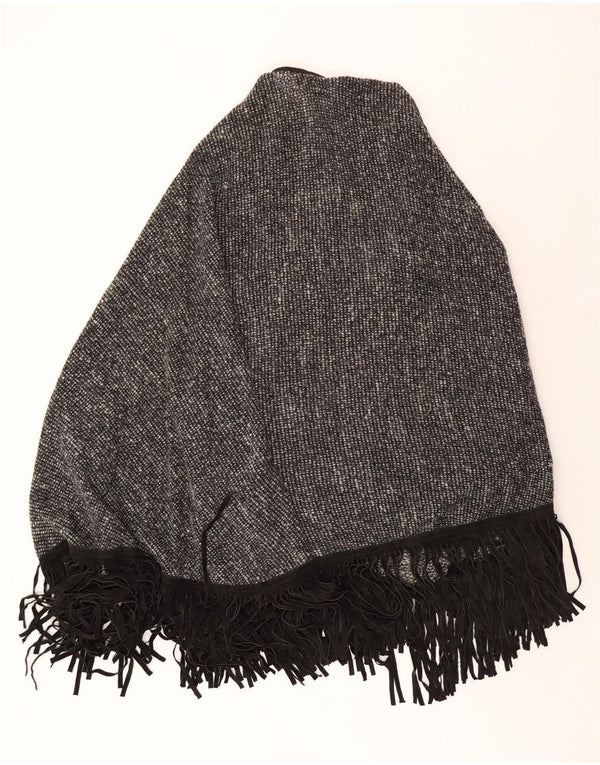 Винтажный женский свитер-пончо-кардиган, Великобритания, 22, 3XL, серый