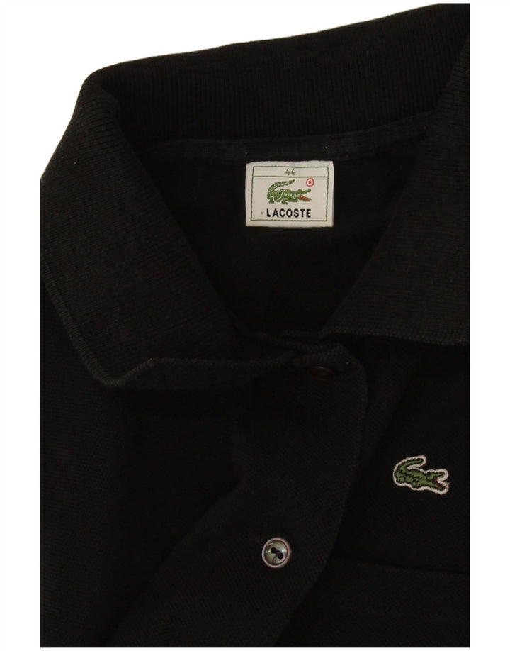 Женская укороченная рубашка без рукавов Lacoste, размер 44, большая черная