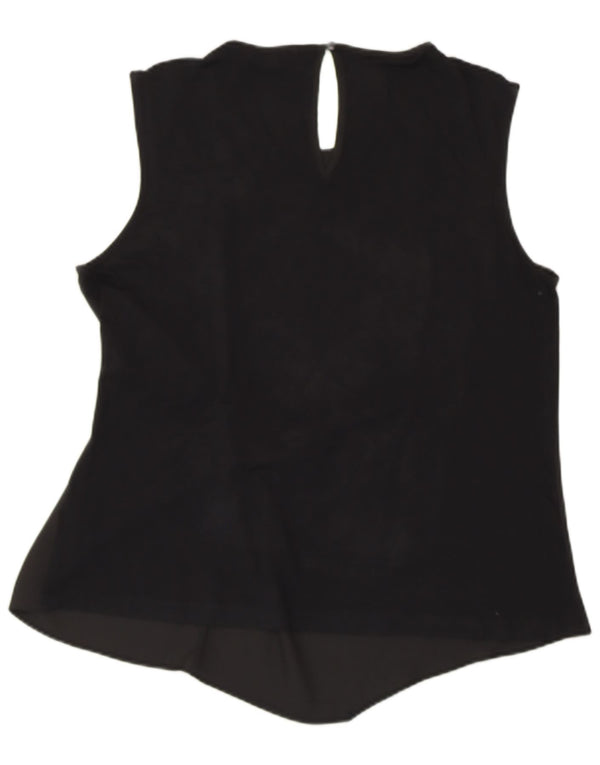 Женская блузка без рукавов WAREHOUSE UK 16, большая черная вискоза