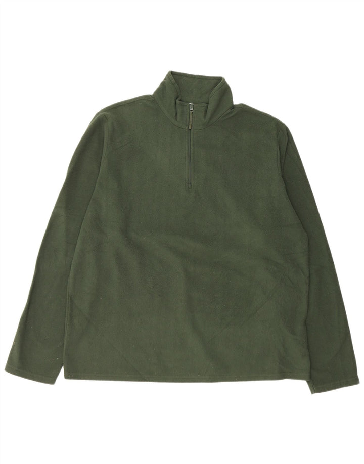 Мужской флисовый джемпер Mountain Warehouse с воротником на молнии XL, зеленый полиэстер