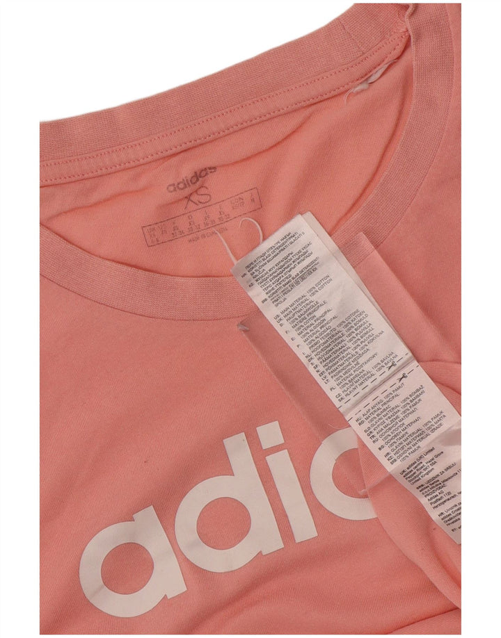 Женская футболка с рисунком ADIDAS Top UK 4/6 XS, розовый хлопок