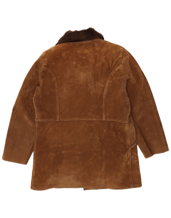 Винтажная мужская куртка из шерпы UK 42 XL Коричневая