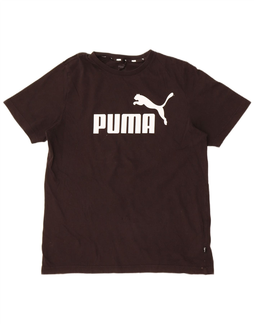 Мужская футболка с рисунком Puma, черный хлопок, средний размер