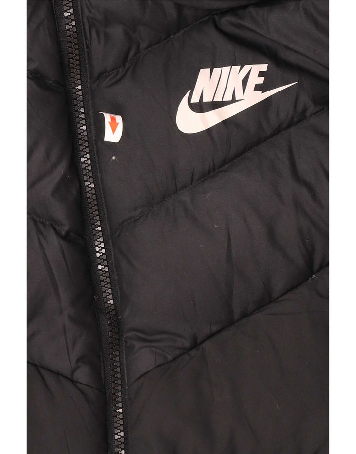 Мужская утепленная куртка с капюшоном Nike UK 38, средний черный полиэстер