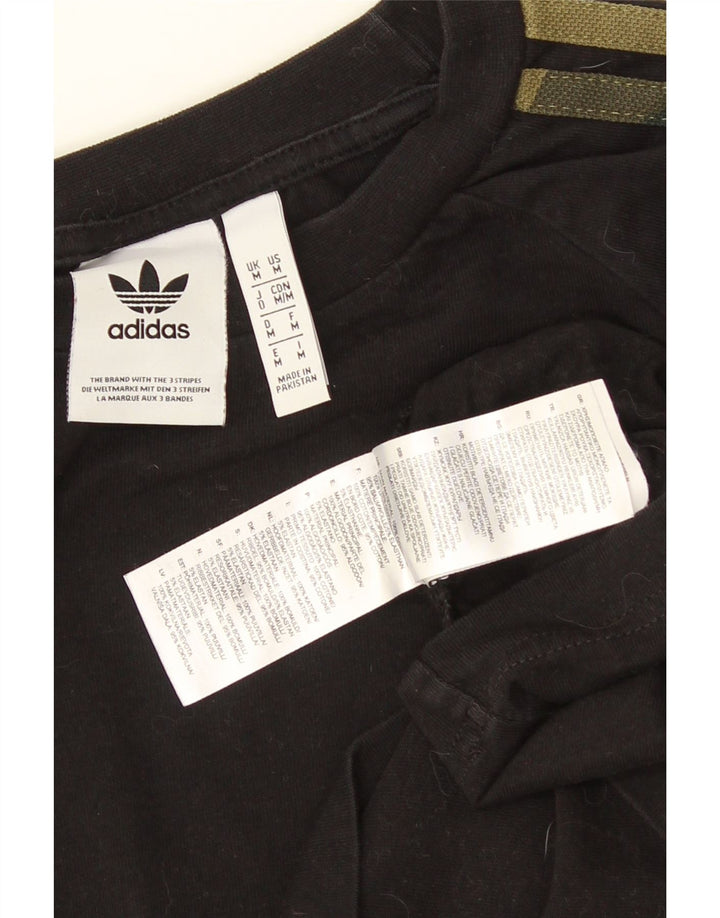 ADIDAS Мужской топ с длинным рукавом, средний черный хлопок